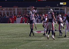 First career INT! Carson Schwesinger snags Drake Maye's pass over the middle