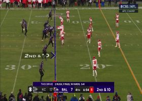 Deon Bush picks off Lamar Jackson's launch in end zone during fourth quarter