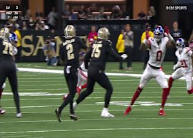 Bizarre-play alert! Rattler catches his own pass after Burns' deflection, then throws again