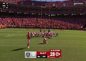 Butker's 38-yard FG boosts Chiefs' lead to 31-0 vs. Raiders