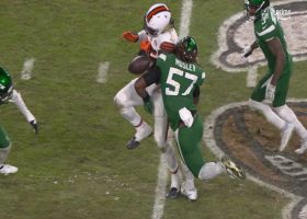 Can't-Miss Play: Mosley's 'Peanut Punch' precision is 100 on forced fumble vs. Njoku
