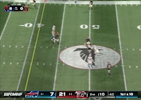 Josh Allen's pass over the middle is intercepted by Dee Alford