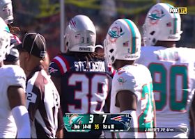 Rhamondre Stevenson throttles through line of scrimmage to earn Patriots' first down