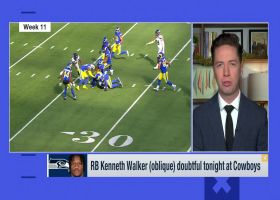 Pelissero: RB Kenneth Walker (oblique) doubtful tonight vs. Cowboys