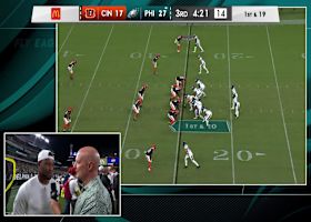 Taylor Morin snags Thompson-Robinson's pass in traffic for 25 yards