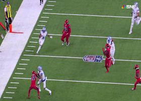 Jahmyr Gibbs floors his gas pedal on 33-yard catch and run in fourth quarter