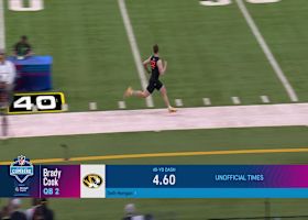 Brady Cook runs official 4.59-second 40-yard dash at 2025 combine