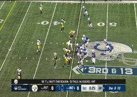 Damontae Kazee lowers the boom on Josh Downs to stall Indy drive