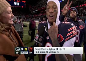 DJ Moore and Bears players react to OT win over Packers