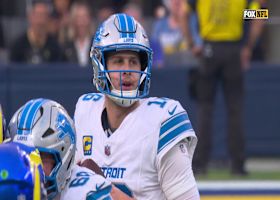 Goff's third TD pass of first half locates Jameson Williams for 31-yard score