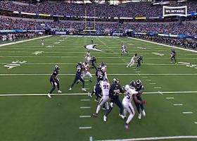 Derek Barnett gets home on huge sack of Herbert