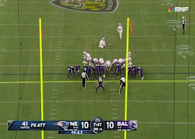 Andy Borregales' 41-yard FG gives Patriots a 13-10 lead against Ravens