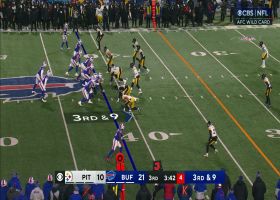 Josh Allen staves off would-be sack before 12-yard dart to Diggs