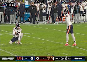 Jake Moody's first FG as a Bear opens the scoring on 'MNF' vs. Commanders
