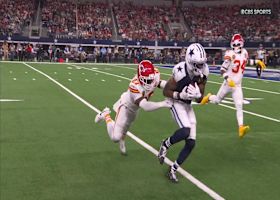 Ryan Flournoy rings in a 17-yard sideline sling from Prescott