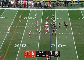 Freiermuth's physical catch and run nets 19 yards for the Steelers