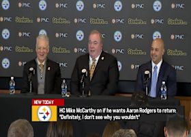 Steelers HC Mike McCarthy on if he wants Aaron Rodgers to return: 'Definitely, I don't see why you wouldn't | 'The Insiders'