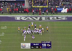 Tyler Loop's third FG of day trims Steelers lead to 27-22