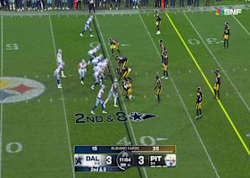 Dak finds Ferguson in space for a 27-yard gain