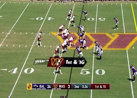 Trenton Simpson chases down Sam Hartman for sack-fumble, turnover