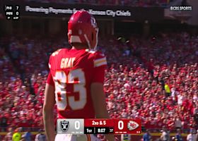 Mahomes' 28-yard strike to Noah Gray gets Chiefs into red zone on first drive
