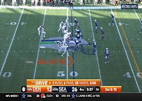 Riq Woolen jumps Bo Nix's errant pass for INT