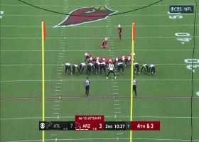 Matt Prater's 46-yard FG makes it a 7-6 game in Arizona