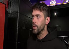 Justin Tucker talks to press following 3-missed kicks vs. Eagles