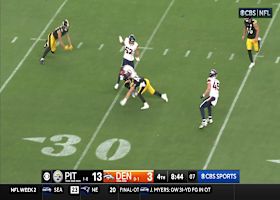 Tyler Matakevich lowers the boom on Marvin Mims for strong punt-coverage tackle