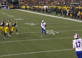 James Cook enters cutback lane for 19-yard gain on first carry of game