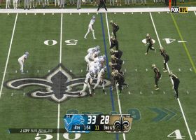 Goff's pressured completion to Reynolds ices Lions' win vs. Saints
