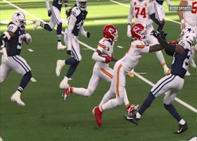 Mahomes' quick flip to Xavier Worthy ends in a 17-yard into Cowboys' territory