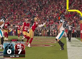 Bryce Young's play-action pass is picked off by Ji'Ayir Brown in the end zone