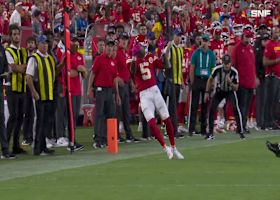 Marquise Brown's leaping catch has an impressive toe-tap finish for 13-yard gain