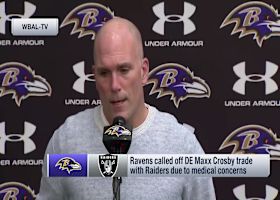 Ravens Executive VP and GM Eric DeCosta addresses the media amid Maxx Crosby trade fallout