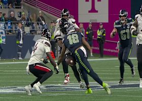 M.J. Stewart punches the ball free for a Texans fumble recovery