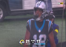 Jalen Coker's 33-yard TD on fourth down lets Panthers retake lead over Rams 23-21