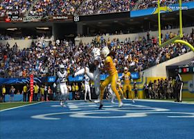 Justin Herbert's second INT of day lands in Nick Cross' hands inside the end zone