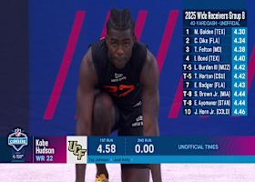 Kobe Hudson runs official 4.57-second 40-yard dash at 2025 combine