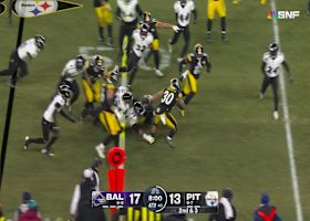 Jaylen Warren breaks FOUR tackles for 15 yards into Ravens' territory