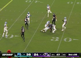 Justice Hill's 37-yard gain occurs after RB bounces off three Lions defenders