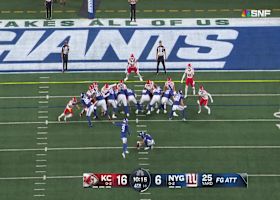 Gano's groin injury doesn't stop his 25-yard FG attempt