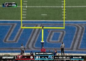 Doink alert! Jake Bates' kick BARELY gets through the uprights