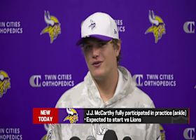 J.J. McCarthy (ankle) was a full participant in Week 9 practice ahead of matchup vs. Lions | 'The Insiders'
