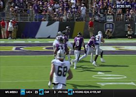 Brock Bowers fights through Ravens defenders to set up Raiders on goal line