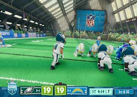 Wazowski drags down Hampton following 18-yard gain