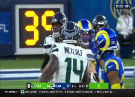 Geno Smith's 21-yard pass to Metcalf gets SEA to Rams' 39-yard line in final minute