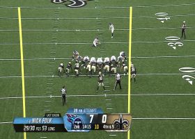 Nick Folk's 39-yard FG extends Titans lead to 10-0 vs. Saints