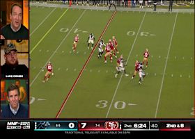 Peyton & Eli break down Jaycee Horn's second INT of the game with Panthers fan Luke Combs