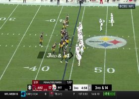 Trubisky's 25-yard loft dots toe-tapping Pickens on right sideline